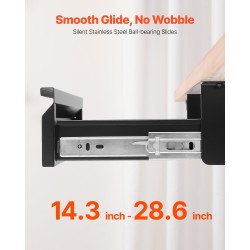 Pöydänaluslaatikko 16-tuumainen Q235-teräs musta EVA-sisävuori kiinnitettävä