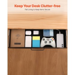 Pöydän alle asennettava leveä liukulaatikko Q235-teräs musta huopavuorauksella 635 mm