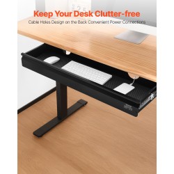 Pöydänalainen liukulaatikko 840 mm musta teräs ja MDF-levy