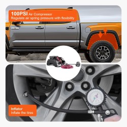 Ilmajousituksen yksikanavainen kompressoripaketti 100 PSI korroosionkestävä alumiinirunko langaton ohjaus