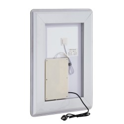 LED-kylpyhuonepeili 50 x 70 cm epoksihartsi alumiinitausta portaaton himmennys 3 värilämpötilaa huurteenesto