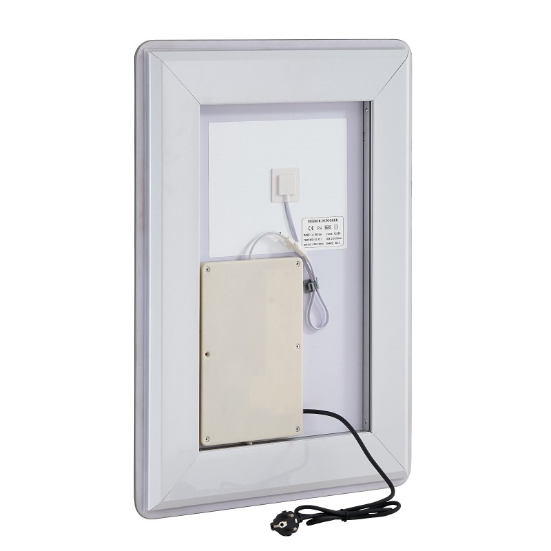 LED-kylpyhuonepeili 50 x 70 cm epoksihartsi alumiinitausta portaaton himmennys 3 värilämpötilaa huurteenesto