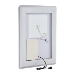 LED-kylpyhuonepeili A100 600 x 800 mm epoksihartsipinnoite alumiinitaustapaneeli portaaton himmennys