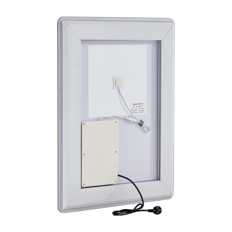 LED-kylpyhuonepeili A100 600 x 800 mm epoksihartsipinnoite alumiinitaustapaneeli portaaton himmennys