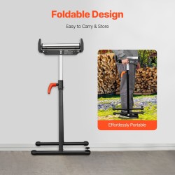 Taittuva rullateline teräs 113 kg kantavuus 69–109 cm korkeussäädettävä