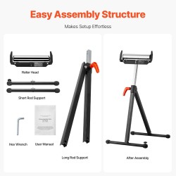 Taittuva rullateline teräs 113 kg kantavuus 69–109 cm korkeussäädettävä