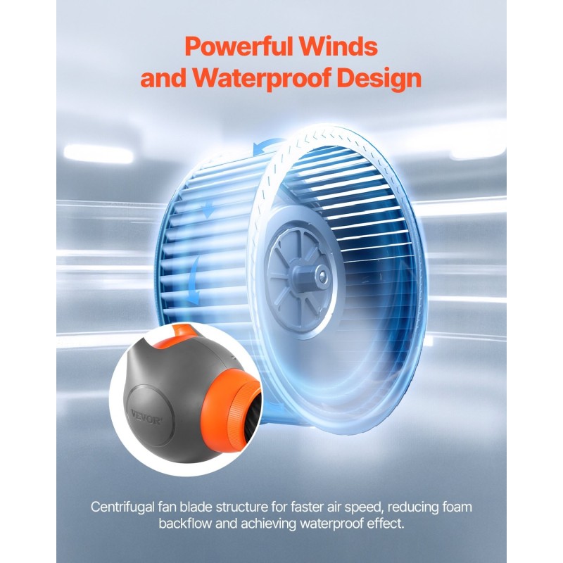 Vaahtokone keskipakopuhallin kannettava jalustateline altaalle ja ulkokäyttöön