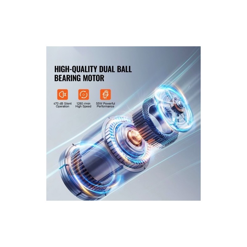 Jalustatuuletin metallinen 16-tuumainen säädettävä korkeus kääntyvä kolmivaihteinen hopea