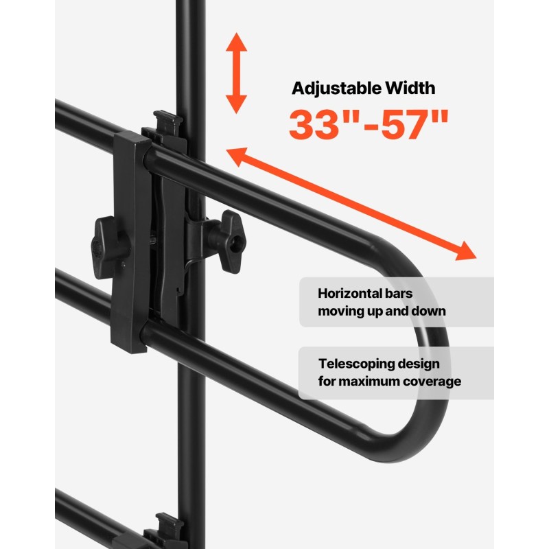 Koiraverkko autoon säädettävä teräsrunko musta yleismallinen tavaratilaan