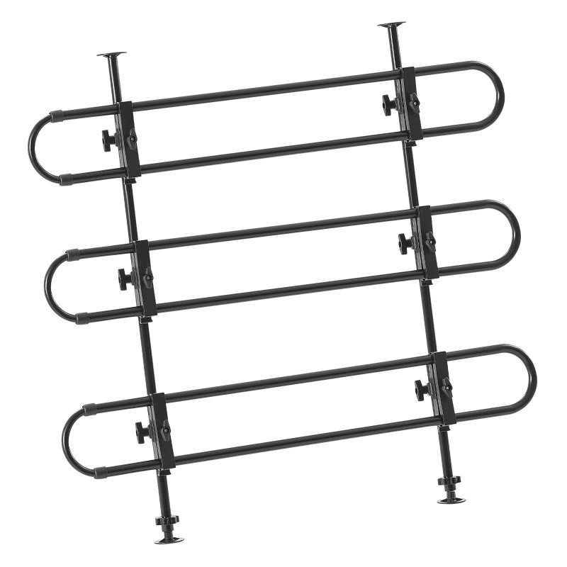 Koiraverkko autoon säädettävä teräsrunko musta yleismallinen tavaratilaan