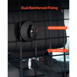 Koiraverkko autoon teräsrunko säädettävä leveys jopa 1565 millimetriä poraamaton asennus