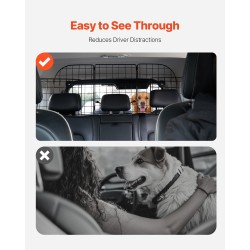 Koiran autoverkko teräsrunko säädettävä enintään 1524 mm poraamaton kiinnitys niskatukiin