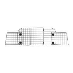 Koiran autoverkko teräsrunko säädettävä enintään 1524 mm poraamaton kiinnitys niskatukiin