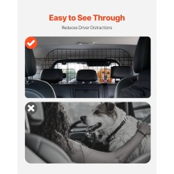 Koiraverkko autoon teräsrunko säädettävä leveys 1539 mm niskatukiin kiinnitys