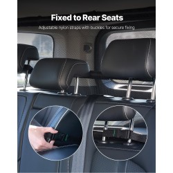 Autoverkko koiralle musta teräsrunko polyesterikangas 1170x540 mm