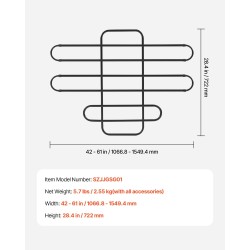 Koiraverkko autoon säädettävä leveys teräsrunko poraamaton asennus