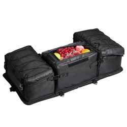 Mönkijän takasäilytyslaukku 50 l 600D Oxford kangas musta pehmustettu istuintyyny