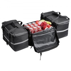 Mönkijän takalaukku takatelineelle 70 L musta 600D Oxford kangas eristetty 16 L