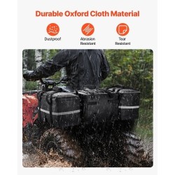 Mönkijän takalaukku takatelineelle 70 L musta 600D Oxford kangas eristetty 16 L