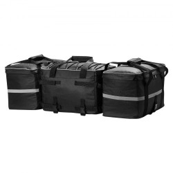 Mönkijän takalaukku takatelineelle 70 L musta 600D Oxford kangas eristetty 16 L