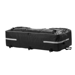 Takalaukku 60-litrainen mönkijään selkänojalla 600D oxford-kankaasta musta