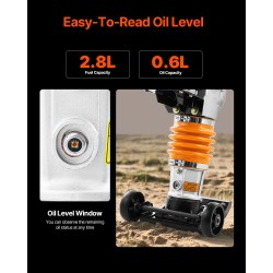 Maantiivistäjä bensiinikäyttöinen 6,5 hv 26 tuuman tiivistyssyvyys