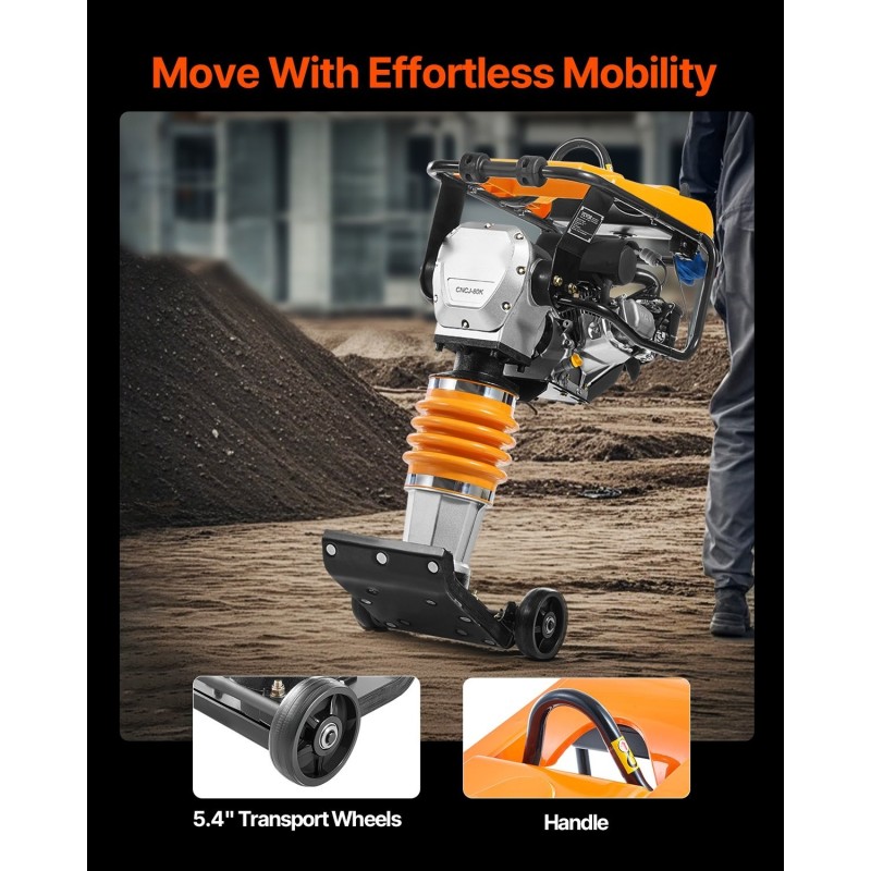 Täryjyrsin 6,5 hevosvoiman bensiinimoottorilla 26 tuuman tiivistyssyvyys