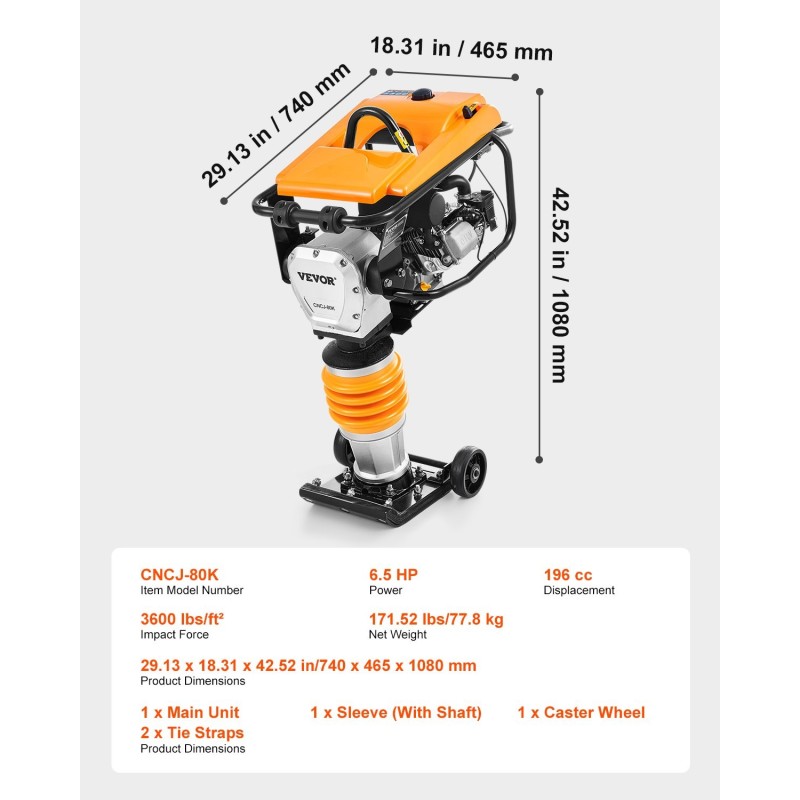 Täryjyrsin 6,5 hevosvoiman bensiinimoottorilla 26 tuuman tiivistyssyvyys