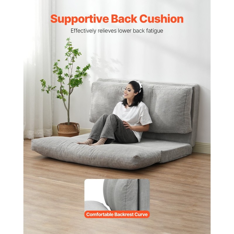 Taitettava sohvasänky 25D-vaahtomuovi samettiverhoilu irrotettava pestävä päällinen 200 kg kantavuus