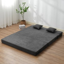 Taitettava monitoiminen vuodesohva samettipäällisellä korkeatiheyksisellä muistivaahdolla kahdella tyynyllä