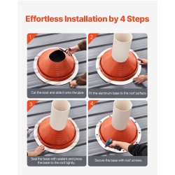 Katon putkiläpivienti silikoninen yläosa alumiinipohja 254–483 mm 1 kpl