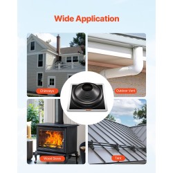 Kattoputken läpivientisaapas EPDM-kumainen 170–355 mm alumiinipohja kaksi kappaletta