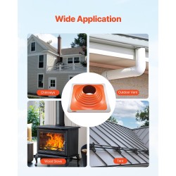 Kattoläpivientikumi silikonikartiolla alumiinipohjalla 0,6 mm 254–457 mm 1 kpl