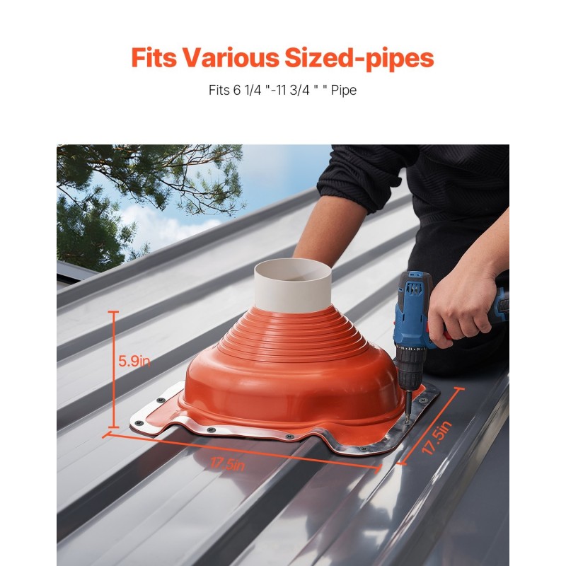 Kattoläpivientikumi silikonisuoja alumiinipohjalla 160–300 mm 2 kpl