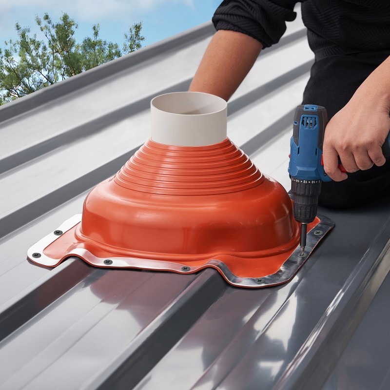 Kattoläpivientikumi silikonisuoja alumiinipohjalla 160–300 mm 2 kpl