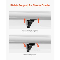 Sähkökäyttöinen 18-jalkainen sisäänvedettävä markiisi alumiiniseosrunko liukuvärjätty musta kangas matkailuautoihin ja