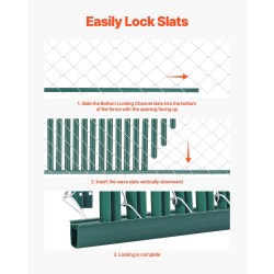 Yksityisyyssuikaleet ketjuaidalle 1435 mm korkeatiheyksinen muovi 82 kpl 3 lukituslistaa vihreä