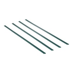 Yksiseinäiset ketjuaitasäleet korkeatiheyksinen HDPE muovi vihreät 82 sälettä 3 kanavaa 122 cm aitoihin