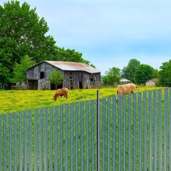 Yksityisyyssäleet kaksiseinäiset 1130 mm HDPE 82 kpl 3 kiskoa 4 jalan ketjuaitaan