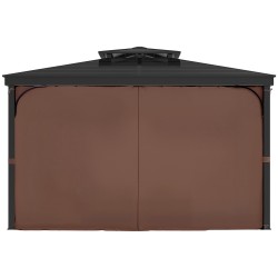 Paviljongin sivuverhosarja 100 % polyesteri 160 gsm vedenpitävä neliosainen 281×341×214 cm