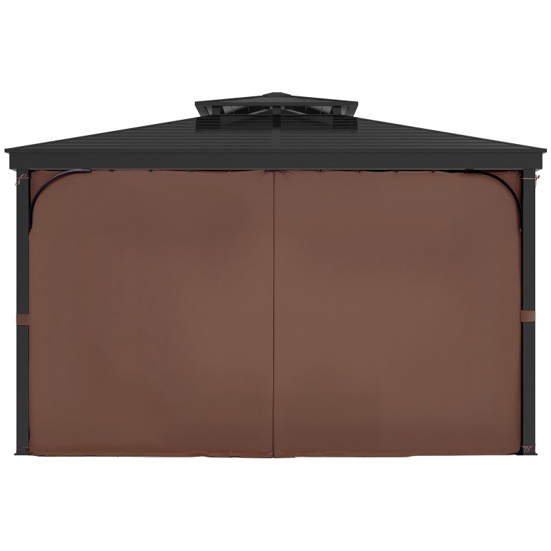 Paviljongin sivuverhosarja 100 % polyesteri 160 gsm vedenpitävä neliosainen 281×341×214 cm