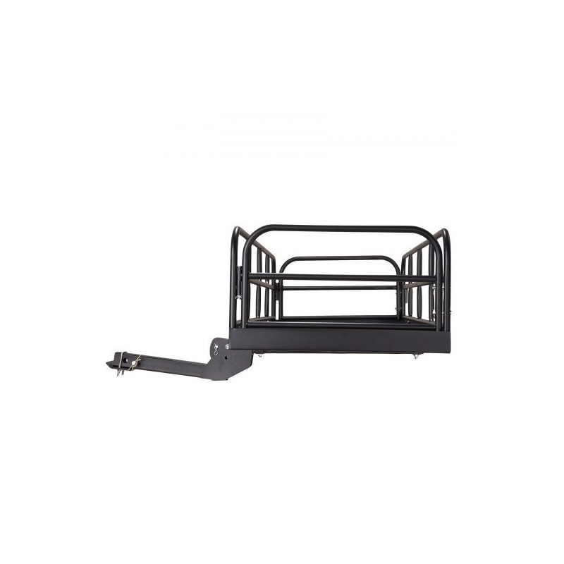 Teräksinen taitettava vetokoukkuun kiinnitettävä tavarakori sopii 2 tuuman vastaanottimeen