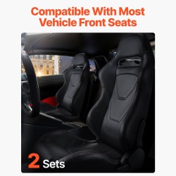 Kilpaistuimet 2 kpl PVC-keinonahka yleismallinen etuistuin korkeatiheyksinen vaahtopehmuste