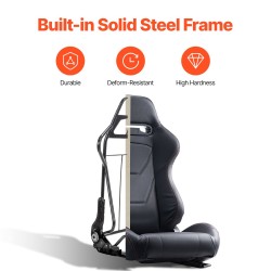 Kilpaistuimet 2 kpl PVC-keinonahka yleismallinen etuistuin korkeatiheyksinen vaahtopehmuste