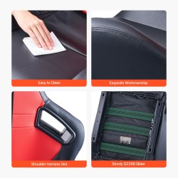 Kilpaistuimet PVC-nahka 590 x 560 x 960 mm 2 kpl etuistuinpaikoille