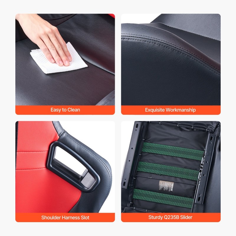 Kilpaistuimet PVC-nahka 590 x 560 x 960 mm 2 kpl etuistuinpaikoille