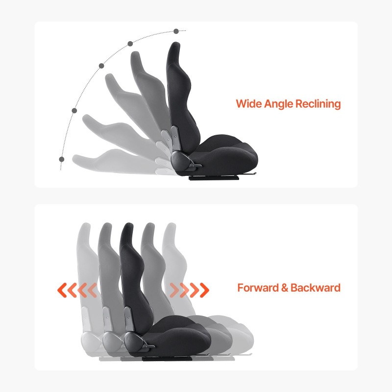 Kilpaistuimet 2 kpl polyesteriverhoilu yleismallinen etuistuimiin ergonominen vaahtotäyte