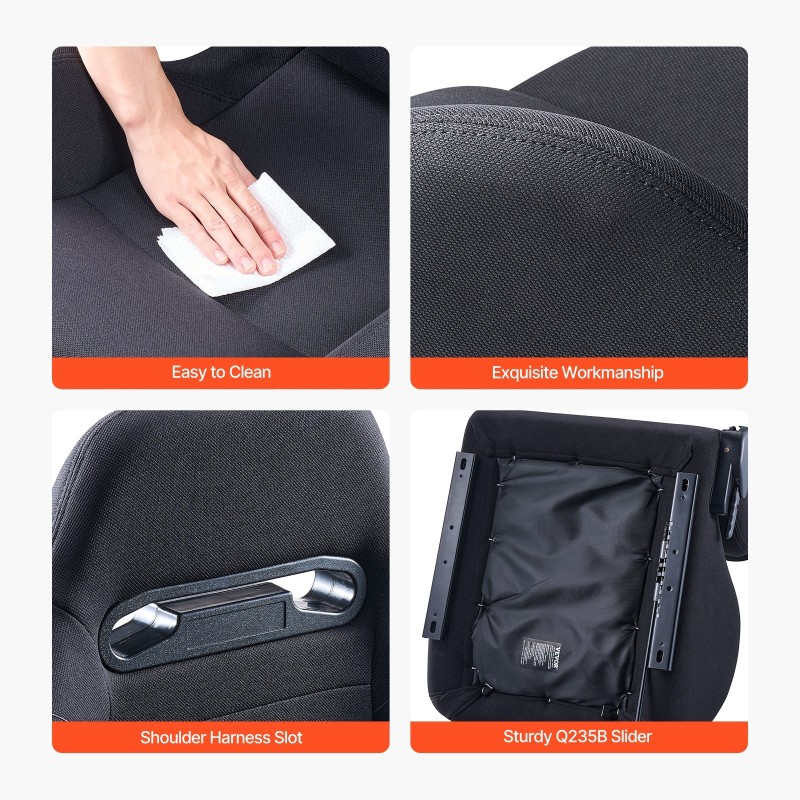 Kilpaistuimet 2 kpl polyesteriverhoilu yleismallinen etuistuimiin ergonominen vaahtotäyte