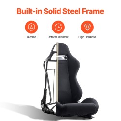 Kilpaistuimet 2 kpl polyesteriverhoilu yleismallinen etuistuimiin ergonominen vaahtotäyte