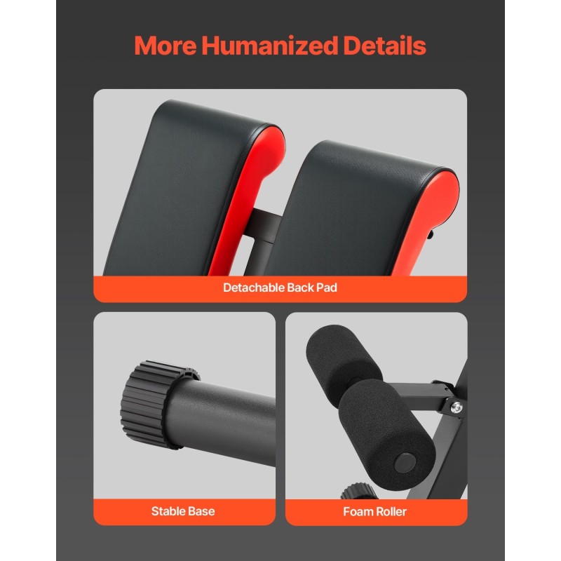 Harjoituspenkki säädettävä taitettava hiiliteräs 150 kg kantavuus musta punainen